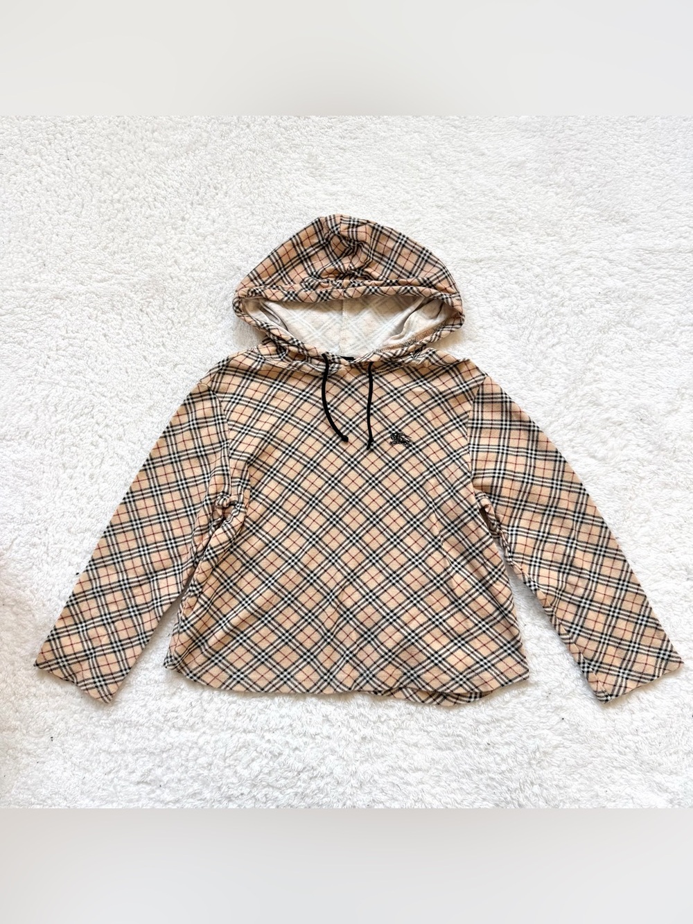 Burberry Toddler Girl 4T Nova Check Tops Hoodie Authentic Horse Cotton boy